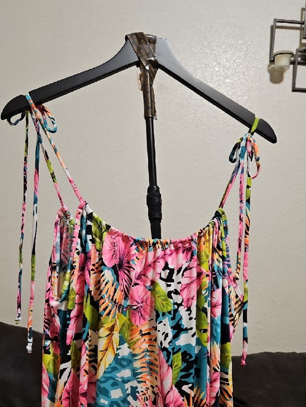 Sew In Love Multicolor Tropical Floral Tie-Shoulder Tank Top - Picture 2 of 7